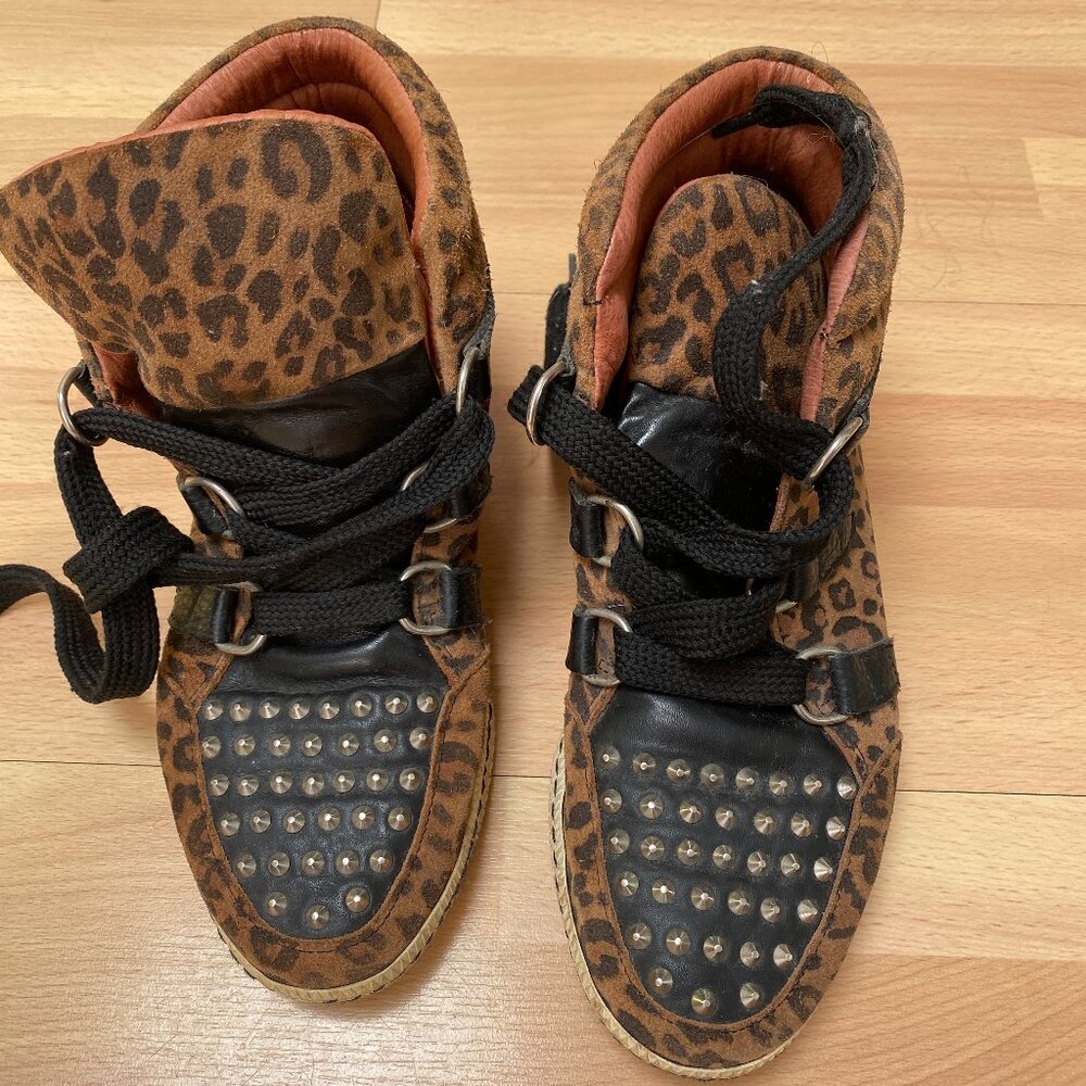 Sandro Animal Print Sneakers 40